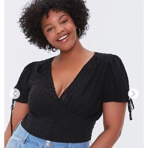 Woven Top, button detail.